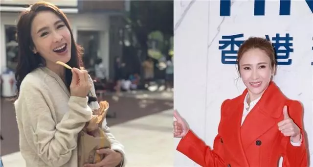 黎姿陽光下與女兒吃薯條,笑容幸福甜美面部不再僵!