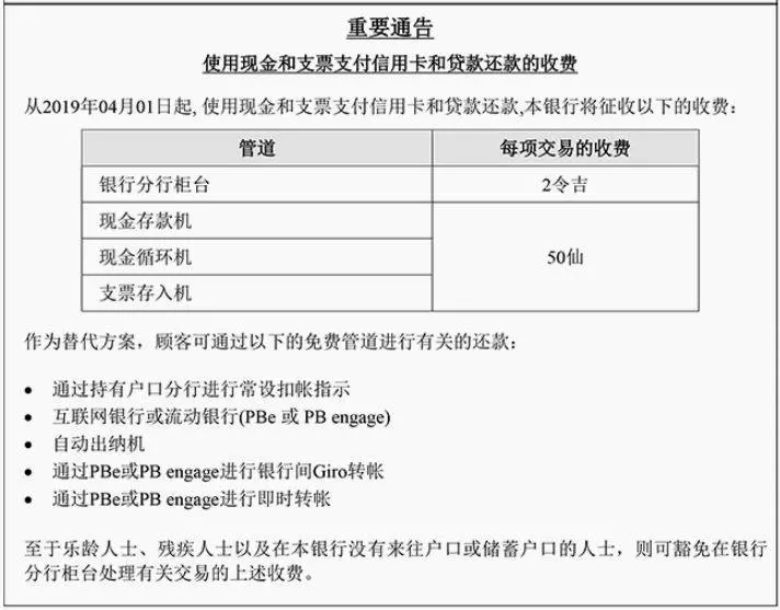 注意了!「大眾銀行新條規!」從四月一日起,銀行要額外增加收費了~