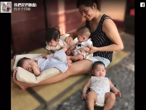 「不想輕易扼殺生命」拒絕減胎!台中媽媽辛苦產下「同卵4千金」,大方公開「育兒妙招」收穫四倍幸福