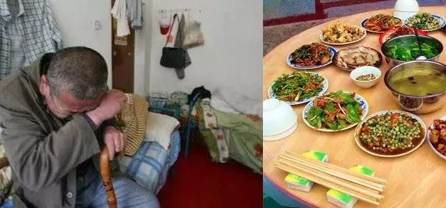 去兒子家吃飯從來沒上過飯桌,看到兒媳的碗,公公起身離開家