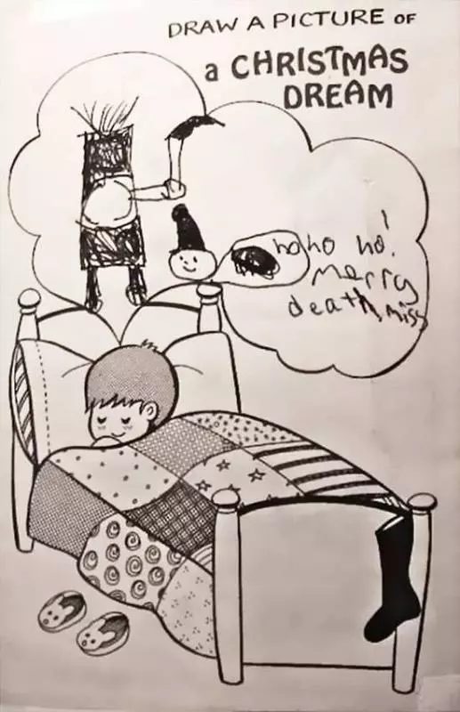 父母分享小孩們畫的27張圖畫!看完後,你今晚還睡得著嗎?