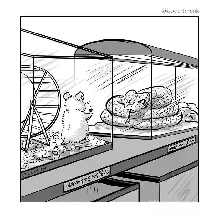 沒經歷社會洗禮看不懂 30張「描繪人生現實面」的黑色幽默插畫 ~~~