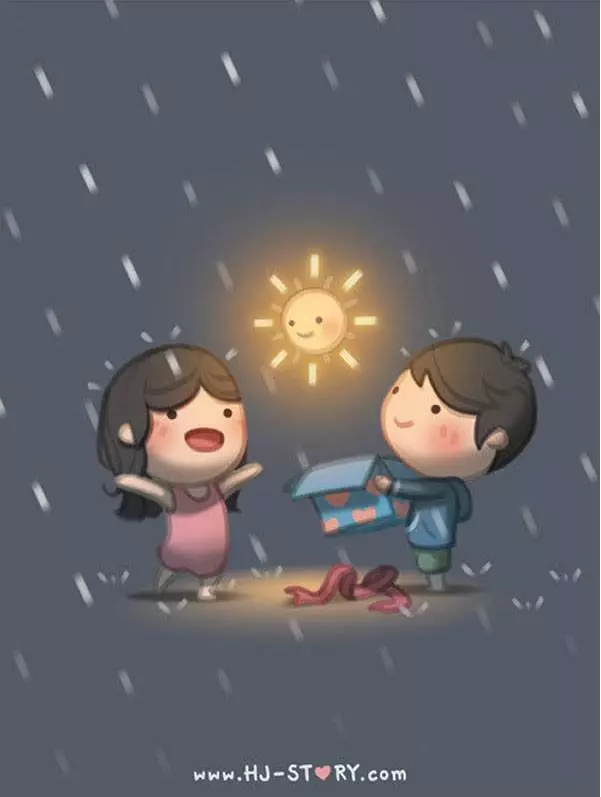 看得懂就代表「你擁有真愛」的18張暖心愛情插畫 最後一張是所有情侶的目標!