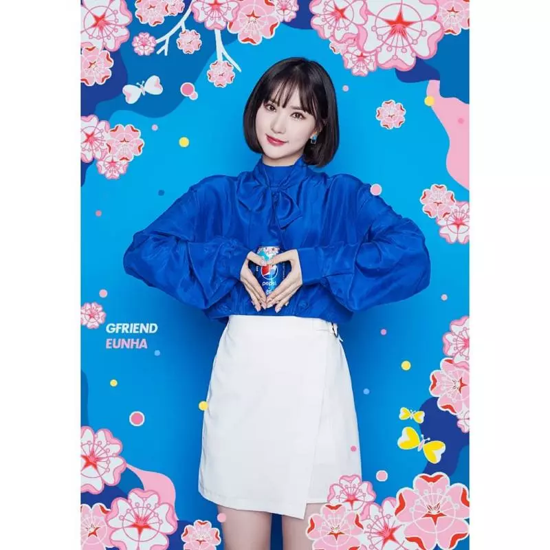 [GFRIEND][分享]190328 置身於粉藍夢境中…銀河X RAVI 百事可樂合作花概念照公開