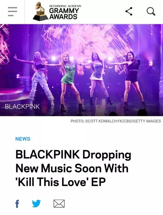 [BLACKPINK][新聞]190328 美國Billboard·格萊美·MTV，爭先恐後報導BLACKPINK 4月