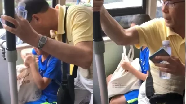 把小男孩當人肉坐墊逼他讓位!男孩嚇哭,阿伯怒嗆:我老人又是身障,這位子只有我可以坐