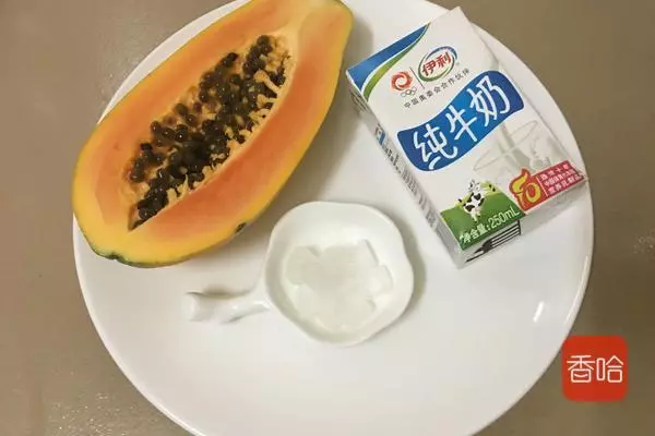 木瓜燉牛奶,蒸一蒸,又香又甜,營養美味,女人要常吃!