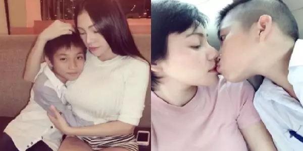 辣媽曬與13歲的兒子「親密接吻」照!大方PO文:「這是我表達愛的方式」遭全網怒轟!