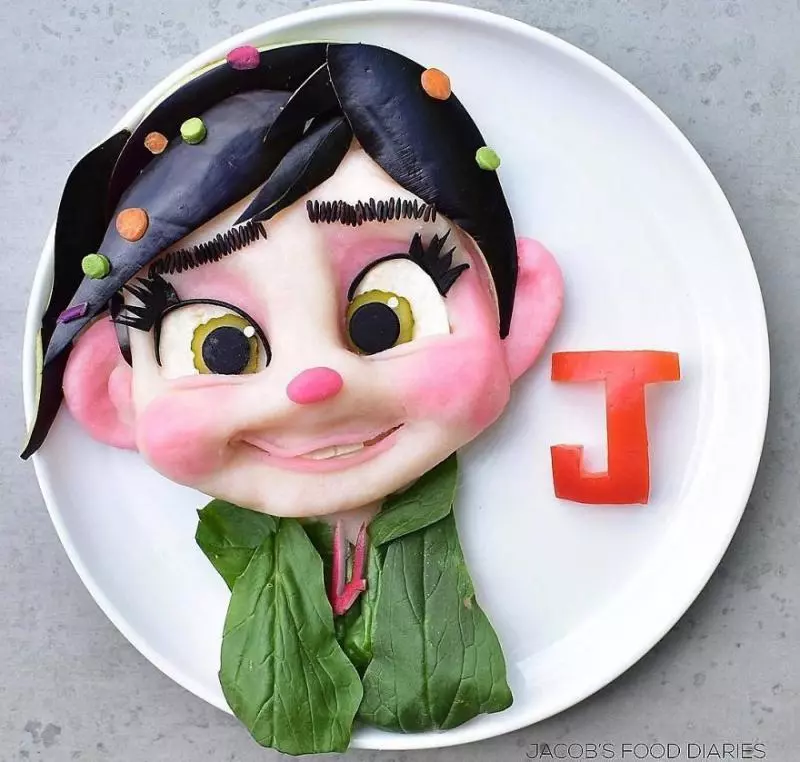 讓孩子不再挑食!巧手媽把食物變身「超精緻卡通人物」 烏蘇拉「章魚頭髮」真的神還原