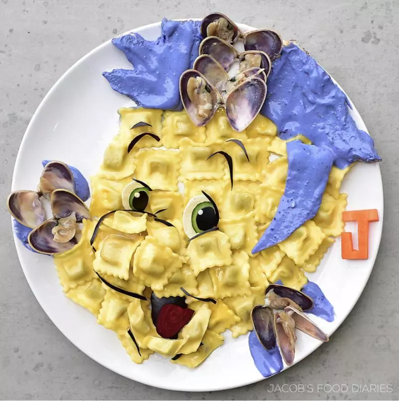 讓孩子不再挑食!巧手媽把食物變身「超精緻卡通人物」 烏蘇拉「章魚頭髮」真的神還原
