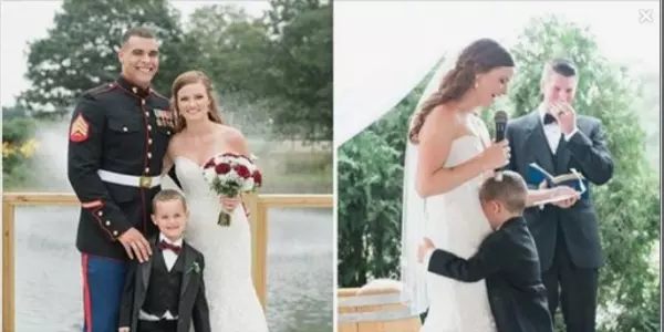 最感人誓詞!新娘在婚禮上對4歲繼子說:「雖然我不是生下你的人」讓孩子當場哭了!