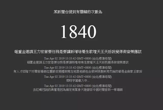 工程師寫「韓總計數器」 某新聞台狂播!一天破千次
