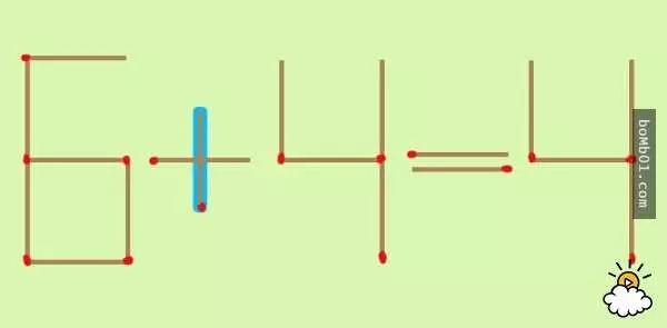 這道錯誤的「6+4=4」數學題只要移動一根火柴就能有幾個正確答案,看似簡單卻有很多人都被搞混了!