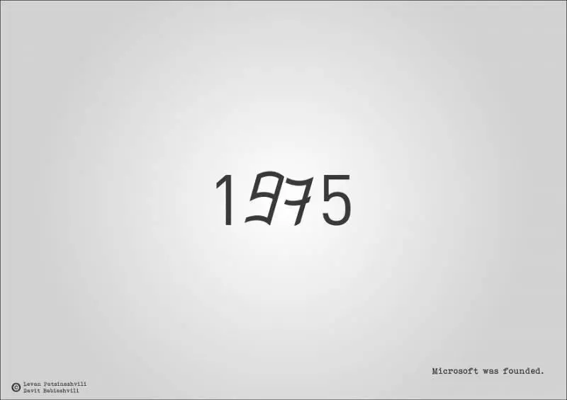 25個「字體裡暗示某個歷史事件」的奇特西元年份字體 1984年超有梗!~~~~