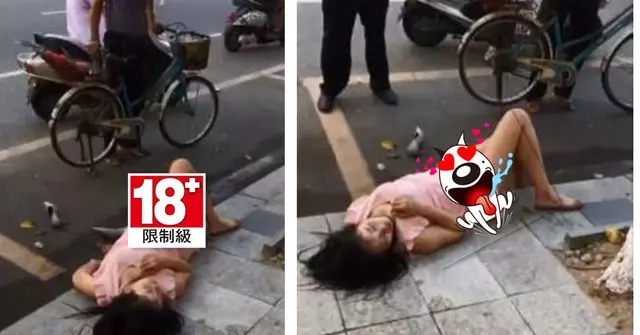 清涼正妹酒醉倒地 路人阿伯意外成亮點!