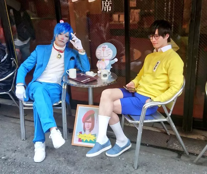 這畫面可以!當型男華麗的變身成「哆啦A夢&大雄」讓網友們都心動了!