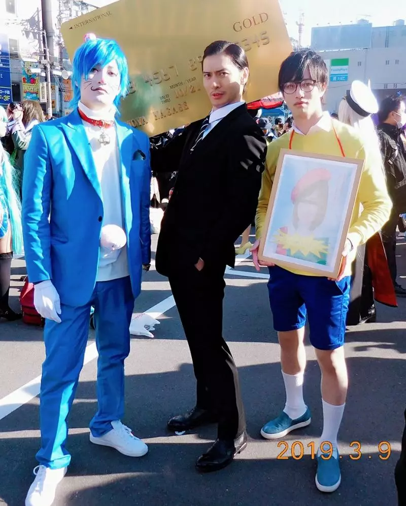 這畫面可以!當型男華麗的變身成「哆啦A夢&大雄」讓網友們都心動了!