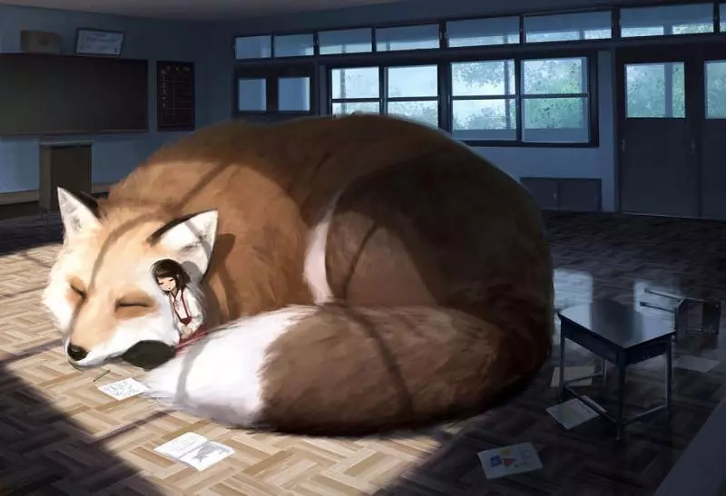 大隻版一樣可以萌! 30個「巨大化動物插圖」躺肚肚超療癒❤