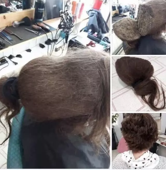 百年未洗髮?理髮師一刀剪下去 網嚇傻:根本是切蛋糕...