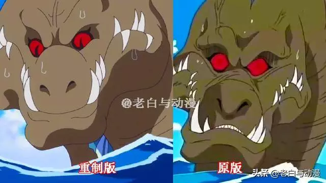 海賊王:重製版vs原版,香克斯脖子變粗了,瑪琪諾有點顯老!