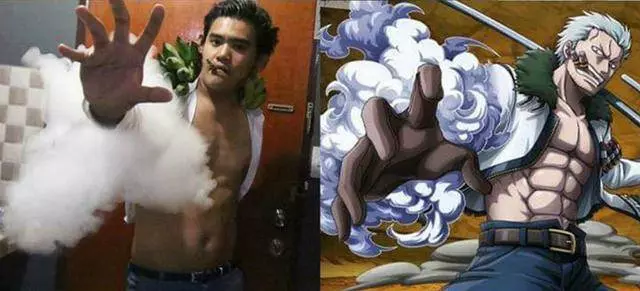 泰國小哥Cosplay海賊王玩出新境界,香蕉山治逼真,貓爪大熊搞笑