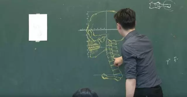 台灣帥講師把黑板當畫布 手繪超精緻「人體透視圖」強大到讓你不想看3D人骨架