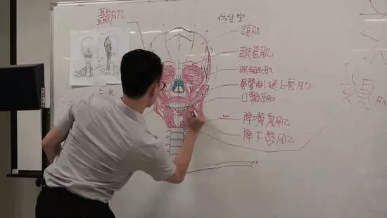 台灣帥講師把黑板當畫布 手繪超精緻「人體透視圖」強大到讓你不想看3D人骨架