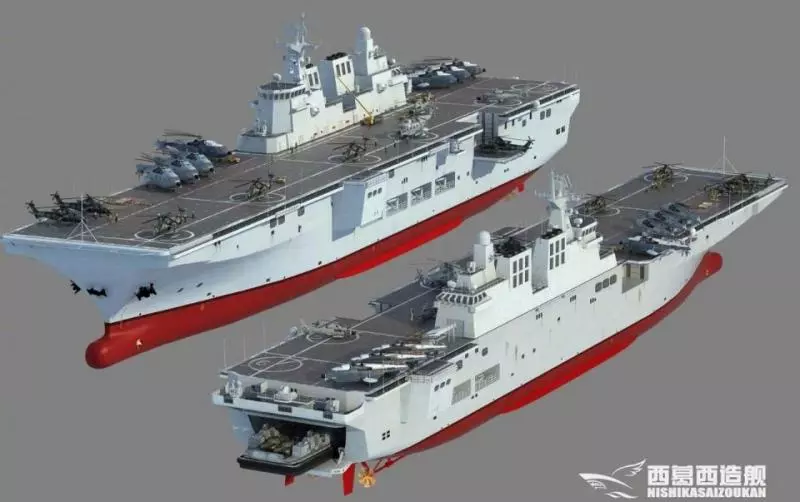 國產075兩棲攻擊機艦排水量高達4萬噸,能當航空母艦使用麼?