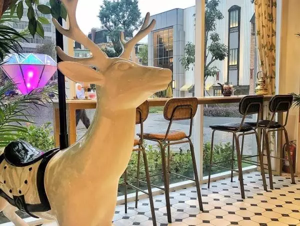桃園景點|Amour373cafe 阿沐咖啡|搭上夢幻網美旋轉木馬再喝杯野餐風下午茶吧!