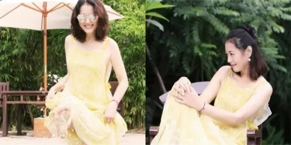 52歲「最美周芷若」周海媚近照曝光:鎖骨捲髮搭黃色弔帶裙,網讃:說25我都信!