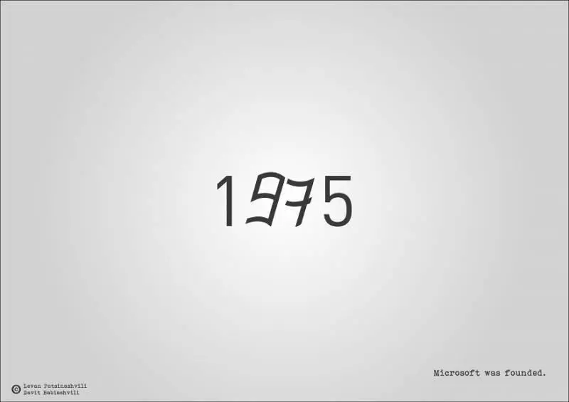 25個「字體裡暗示某個歷史事件」的奇特西元年份字體 1984年超有梗!~~~~~