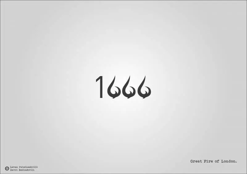 25個「字體裡暗示某個歷史事件」的奇特西元年份字體 1984年超有梗!~~~~~