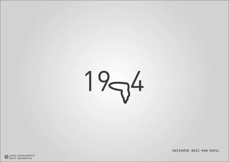 25個「字體裡暗示某個歷史事件」的奇特西元年份字體 1984年超有梗!~~~~~