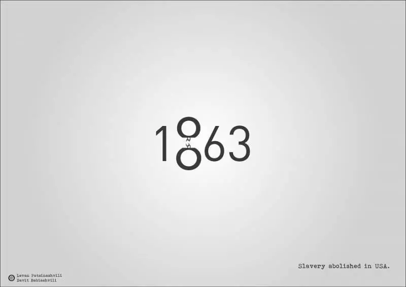 25個「字體裡暗示某個歷史事件」的奇特西元年份字體 1984年超有梗!~~~~~