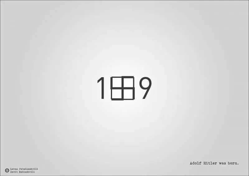 25個「字體裡暗示某個歷史事件」的奇特西元年份字體 1984年超有梗!~~~~~
