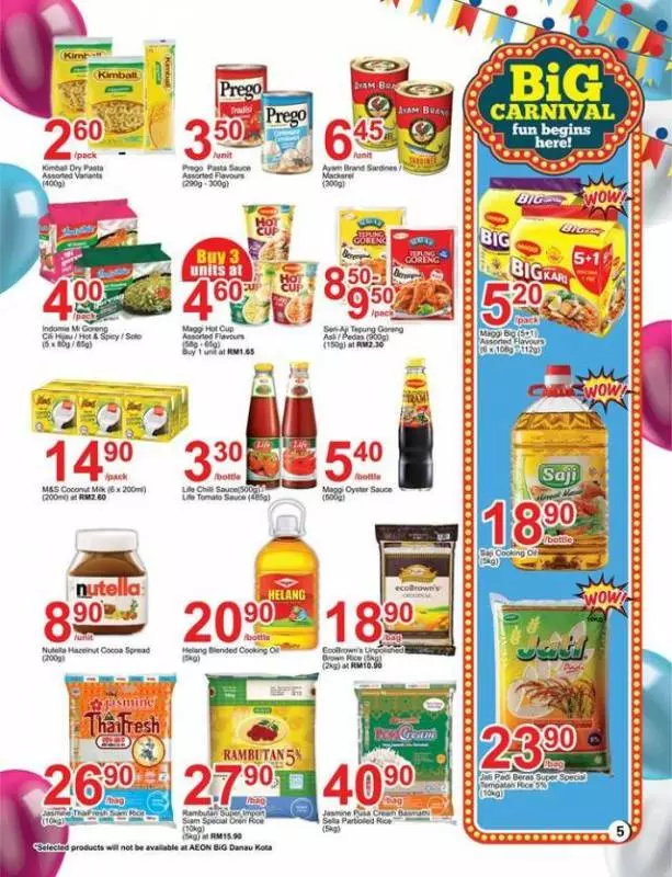 Aeon BiG 最新減價優惠(4月12日至25日)