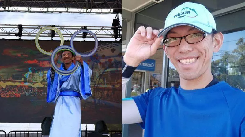 台魔術師遭澳洲男狠踹 氣球破裂…重摔倒地神情落寞