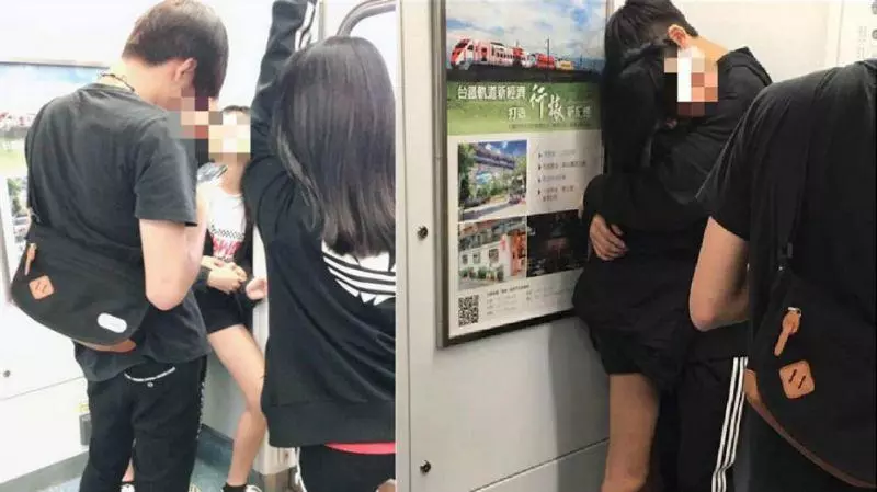 小情侶火車上「交纏摟抱」爆粗口 乘客怒:有小孩好嗎