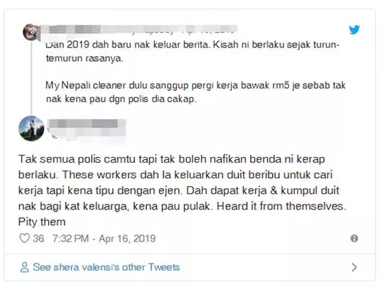 大馬外勞每次只敢帶RM5出門,「遇上員警賺「Kopi錢最少RM100!」
