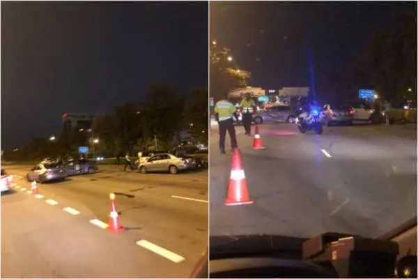4車1摩哆連環撞 騎士拋飛喪命 女司機被捕 | 柔佛人