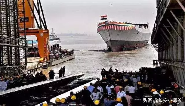 超越055,印度一艘神艦下水,真的很隱身,連艦島都看不見