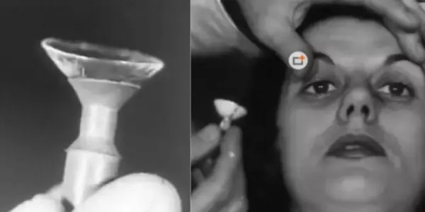 1948年第一副隱形眼鏡...你絕對無法想像的驚悚..整個佩戴過程竟然如此駭人!