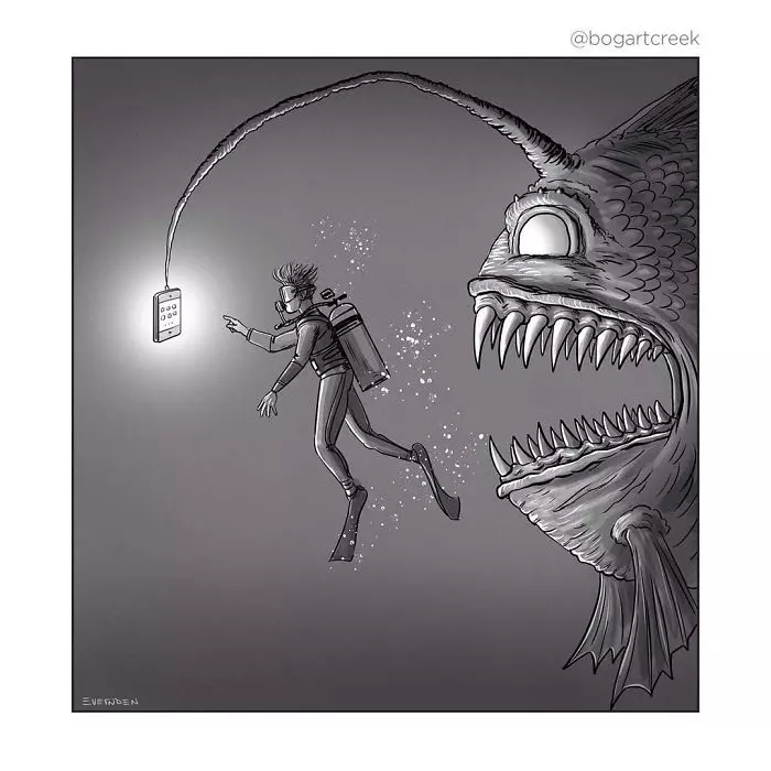 沒經歷社會洗禮看不懂 30張「描繪人生現實面」的黑色幽默插畫