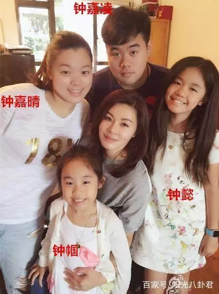 鍾鎮濤4個兒女曝光,前妻生的兩個顏值差別大,兒子比65歲爸還老~