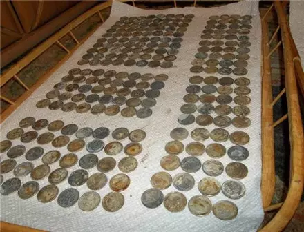 男子去朋友家做客，結果從朋友家後院中挖出大量金幣！