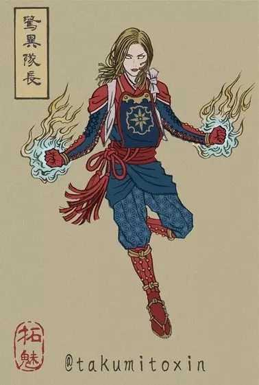 復仇者in「浮世繪風格」很可以! 鋼鐵人化身戰國武士無違和