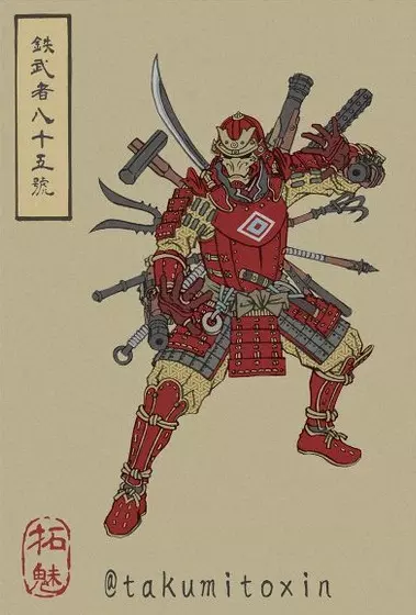 復仇者in「浮世繪風格」很可以! 鋼鐵人化身戰國武士無違和