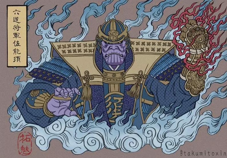 復仇者in「浮世繪風格」很可以! 鋼鐵人化身戰國武士無違和