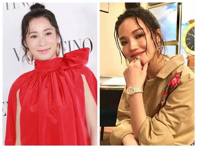 42歲舒淇與43歲佘詩曼,同梳丸子頭龍鬚劉海,明明兩人只相差一歲,卻讓人一言難盡