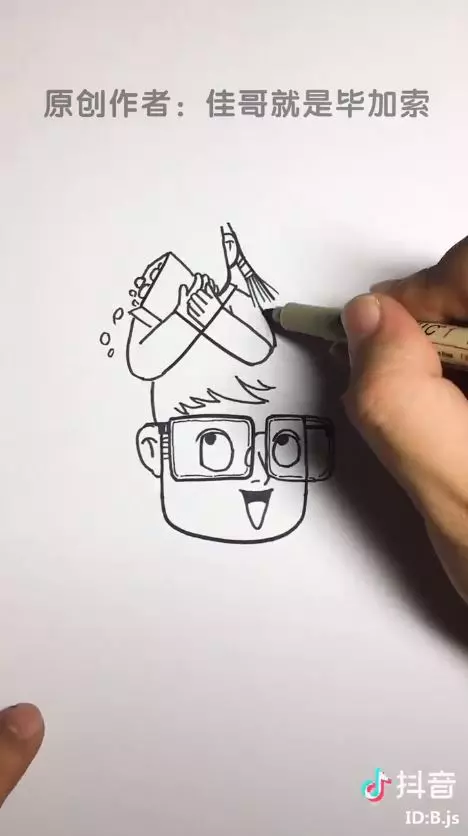 白紙大地上只寥寥幾個簡單文字!創意創作家秒筆生輝,沒幾秒功夫變出「超溫馨」意境圖畫!